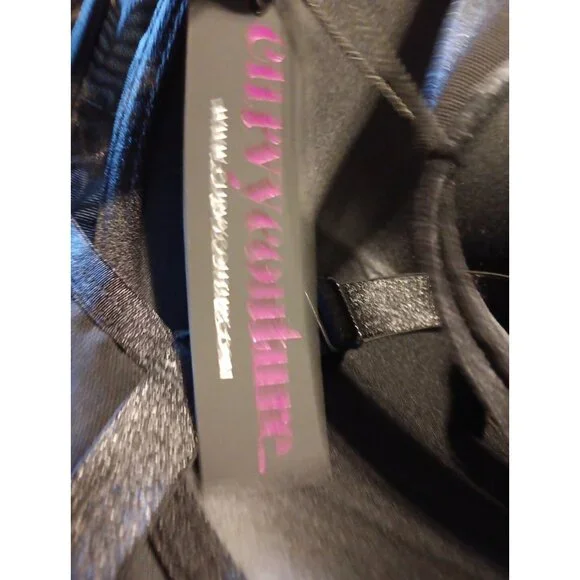 Curvy Couture 46C Sexy Sheer Mesh Plus Size Plunge T Shirt Bra Black 1310 NWT - Picture 6 of 7